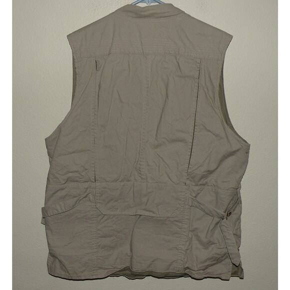 Cabela’s Men’s Large Photography Travel Utility Vest Tan Zipper 12 Pocket Vented - Picture 3 of 3